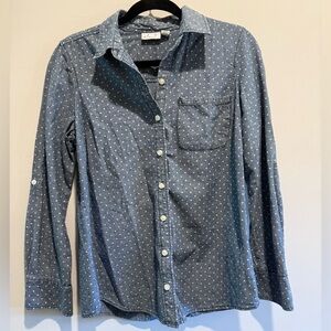 Kim Rogers Navy Star polka Dot women’s  Shirt